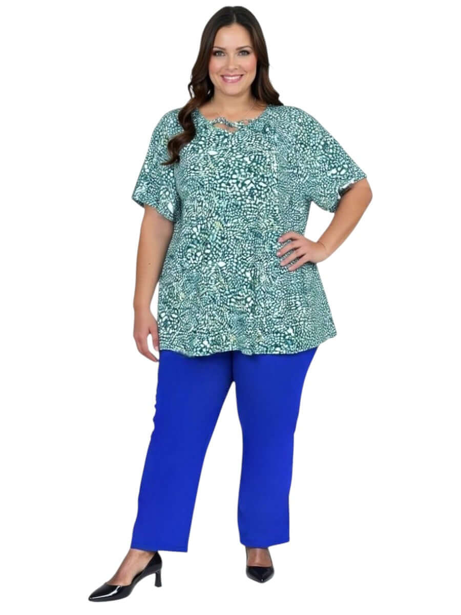 Yasmin Top - Green Print