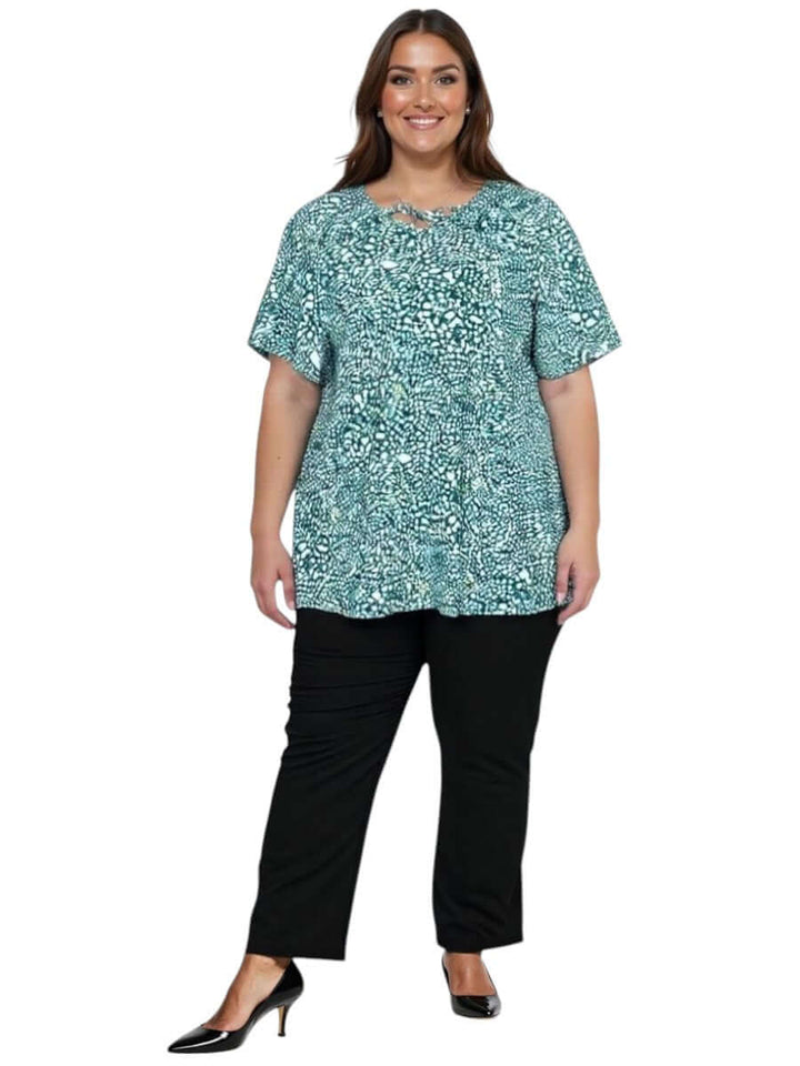 Yasmin Top - Green Print