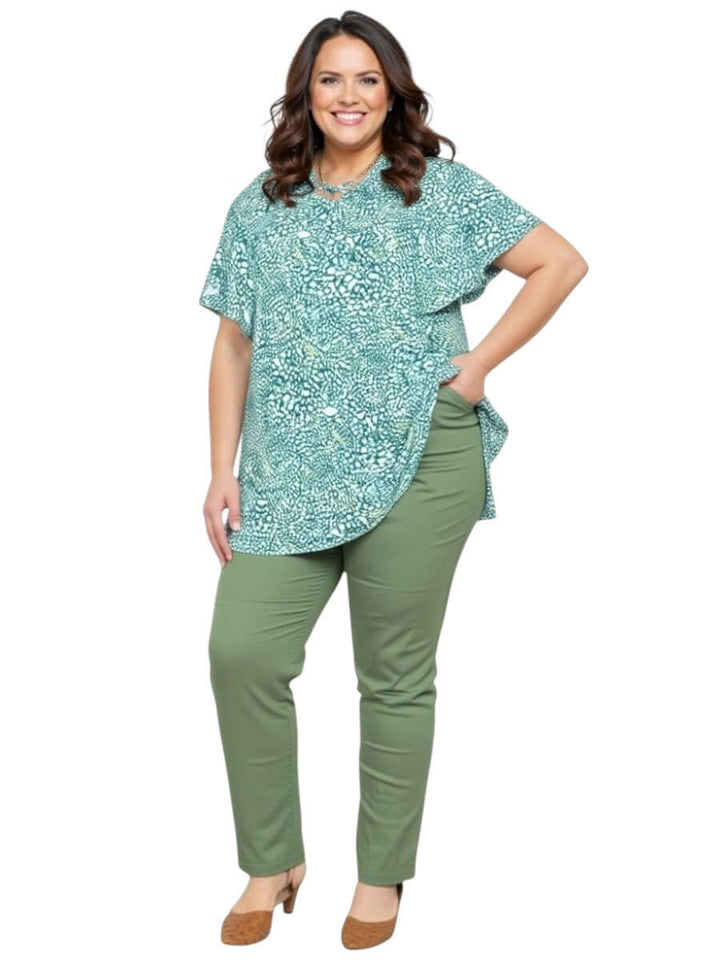 Yasmin Top - Green Print