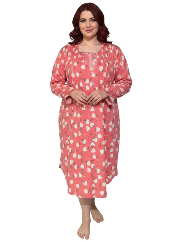 Yolanda Nightie - Peach Print
