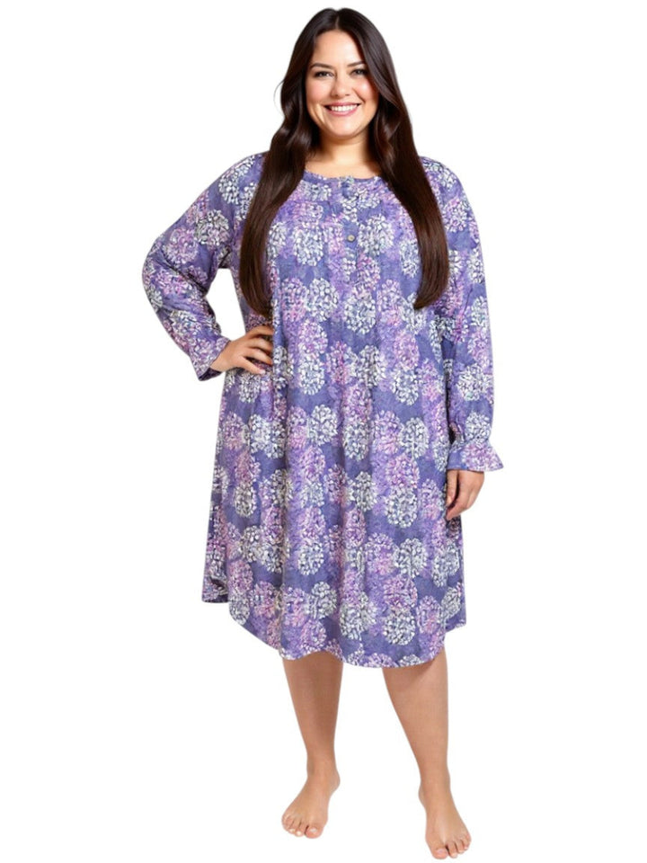 Yolanda Nightie - Purple Print