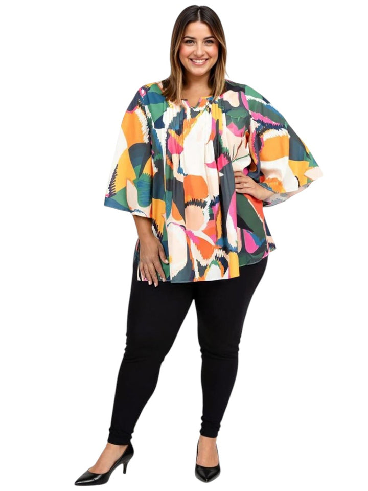 Miley Top - Green Print