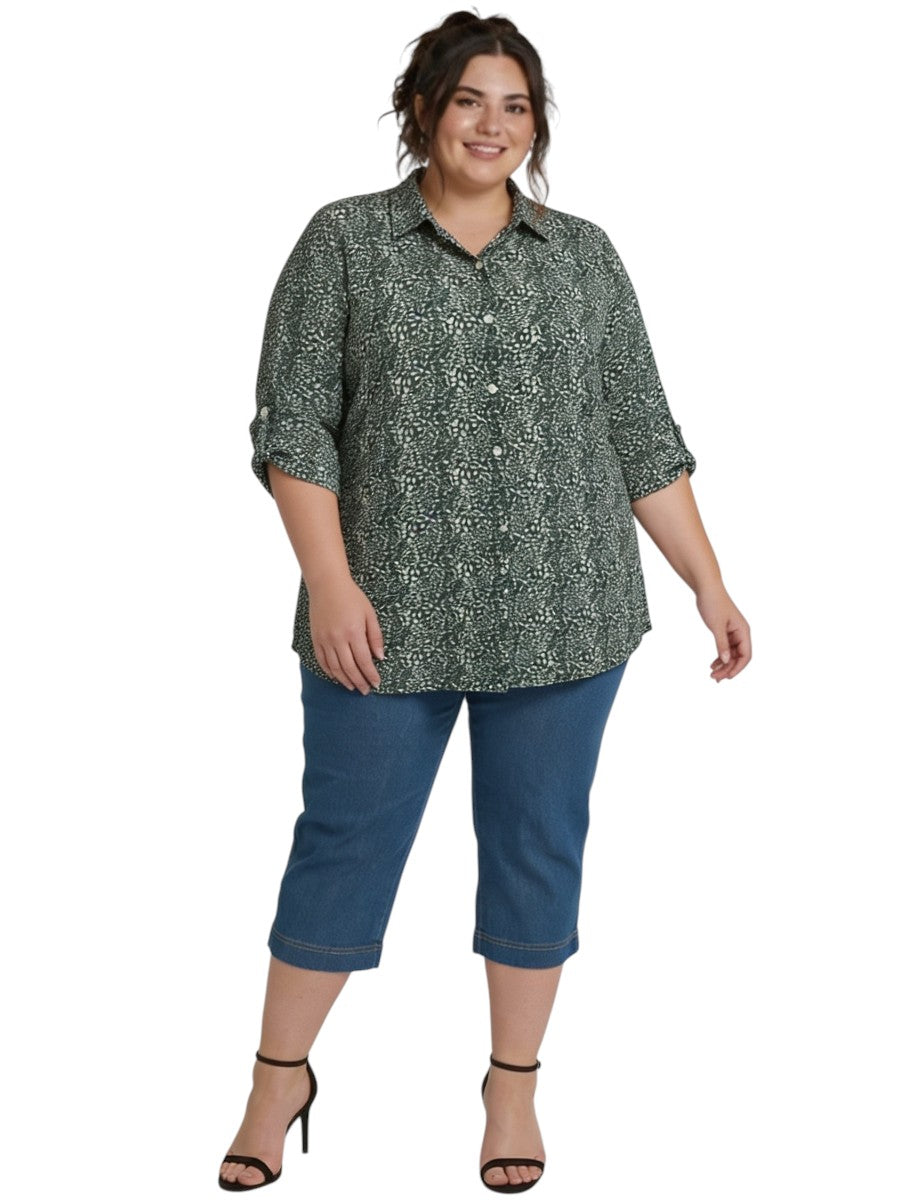 Ardell Blouse - Green Print