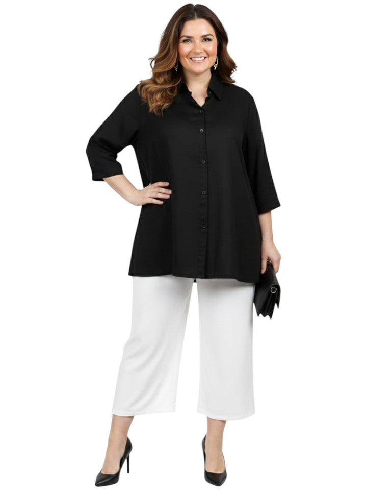 Classic Collar Blouse - Black