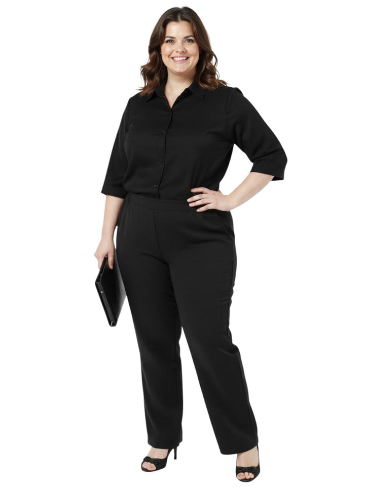 Classic Collar Blouse - Black