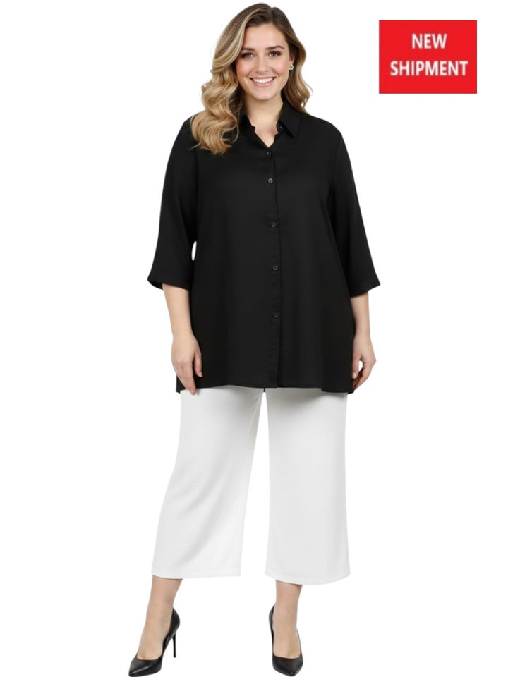 Classic Collar Blouse - Black