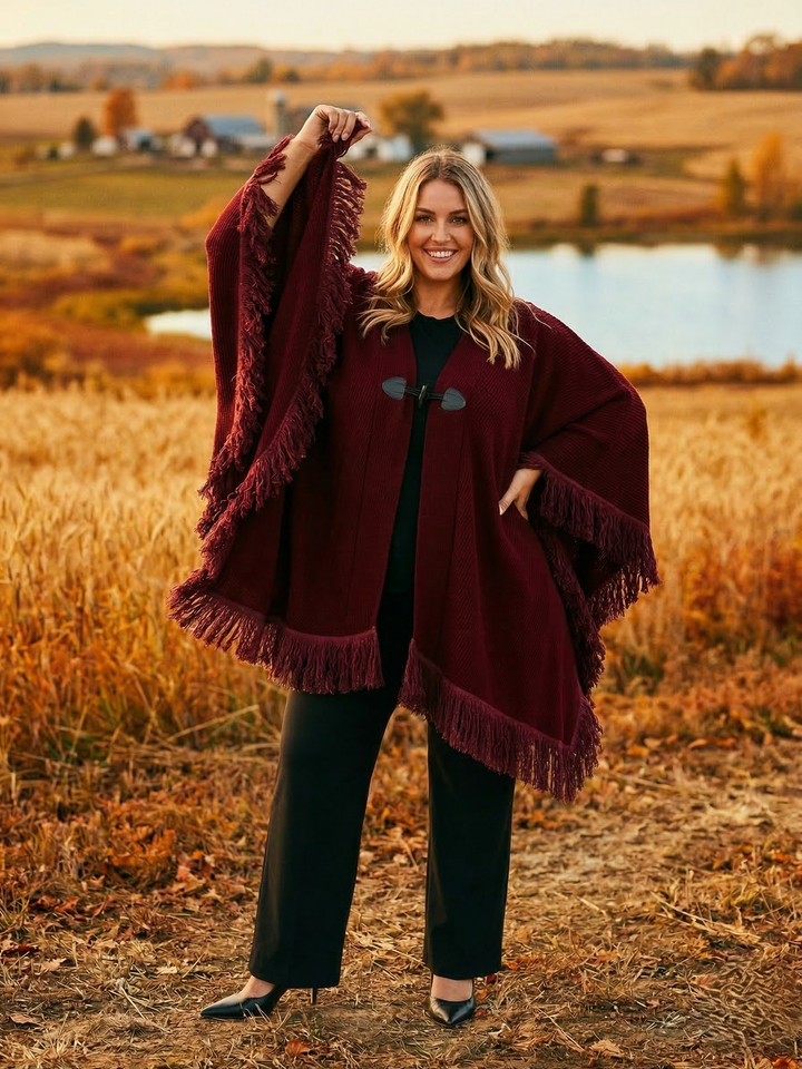 Boston Poncho - Wine*