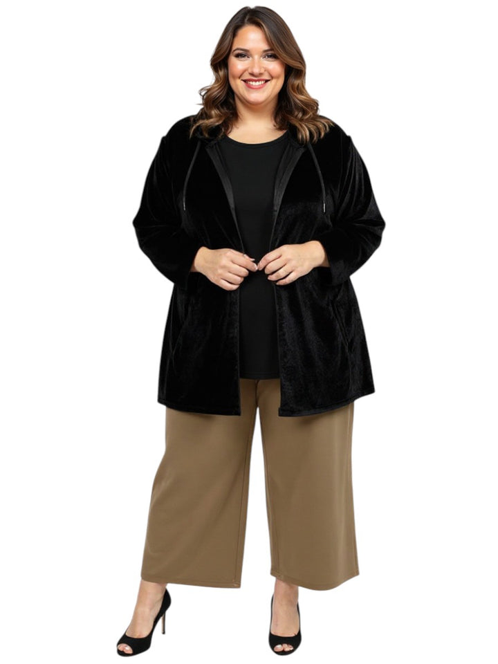 Celia Velour Jacket - Black*