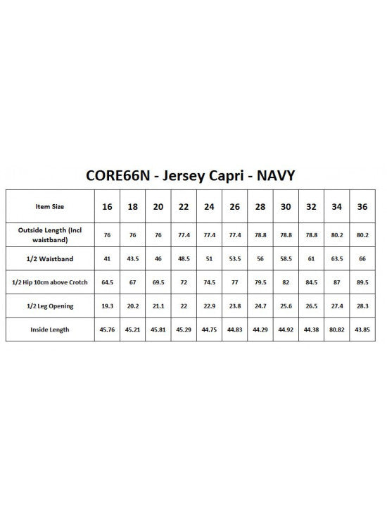 Jersey Capri - Navy