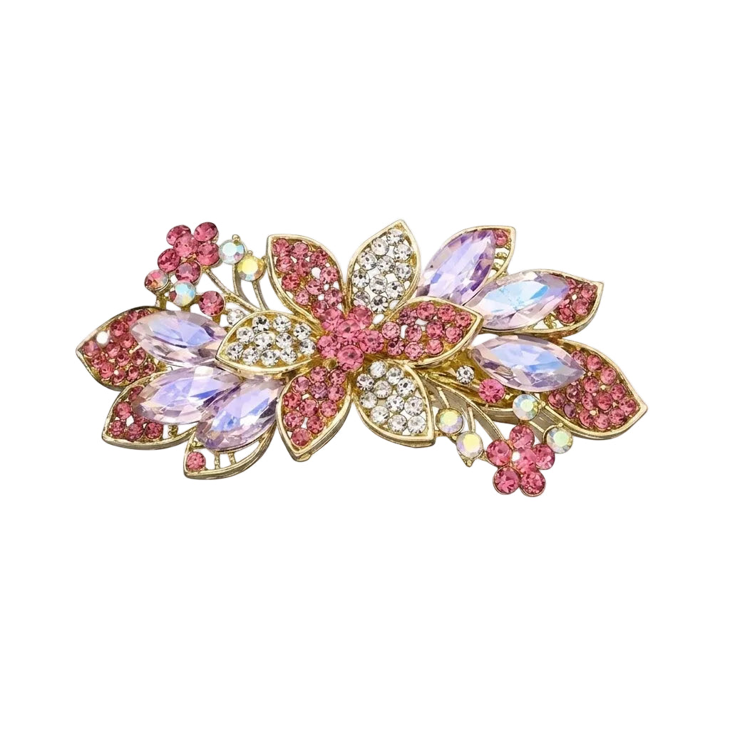 Retro Pink Hair Clip - Pink
