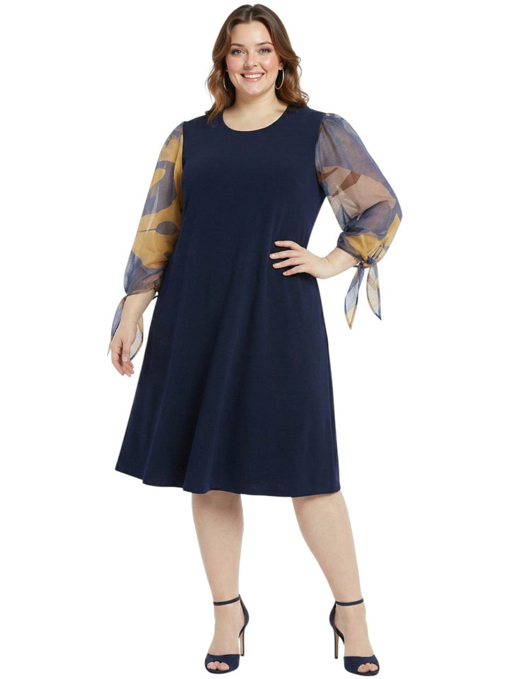Dreama Pinafore Sleeveless Dress - Navy