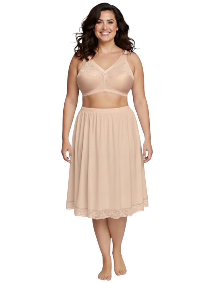 Tricot Knee Length Slip - Blush