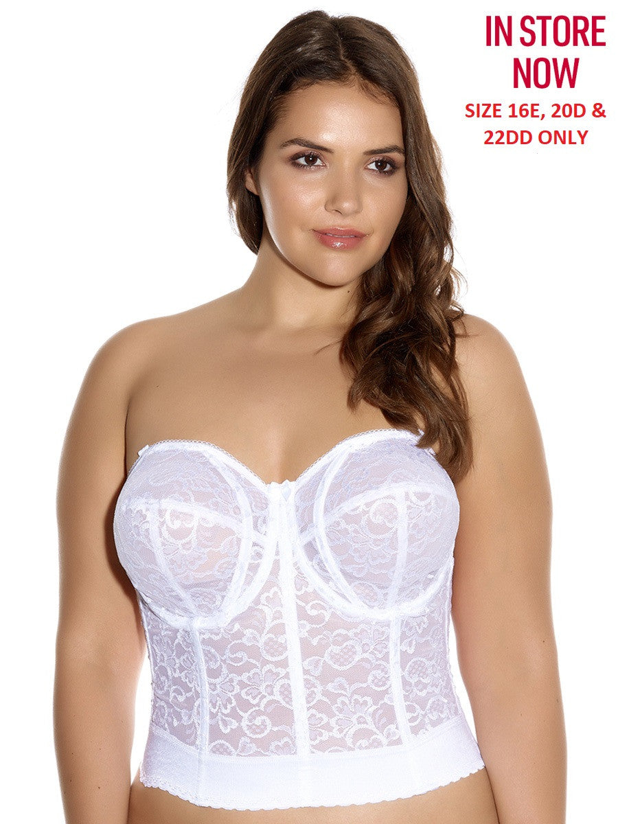 Goddess Bra - Lace Bridal Bustier - White - Dale and Waters