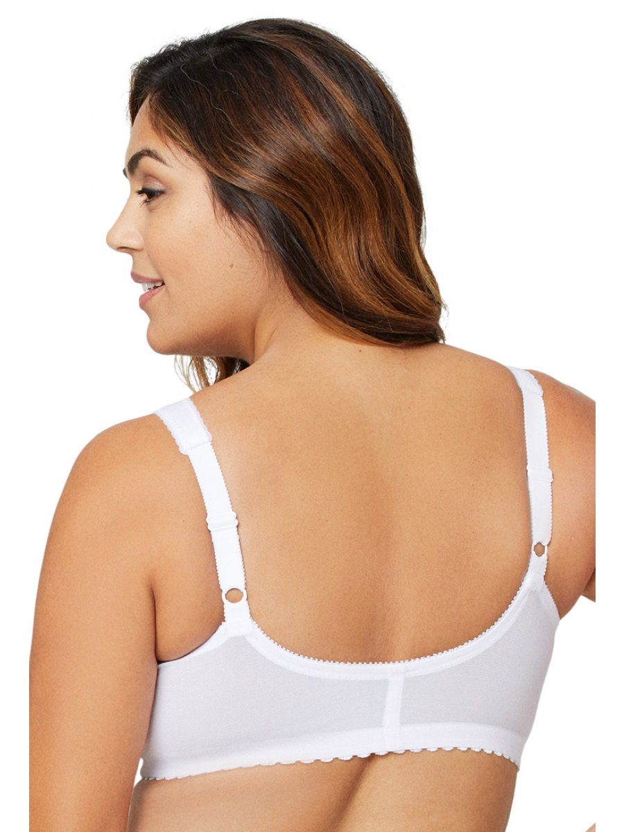 Glamorise Bra 1200 - The Front Close Wire-Free Support - White