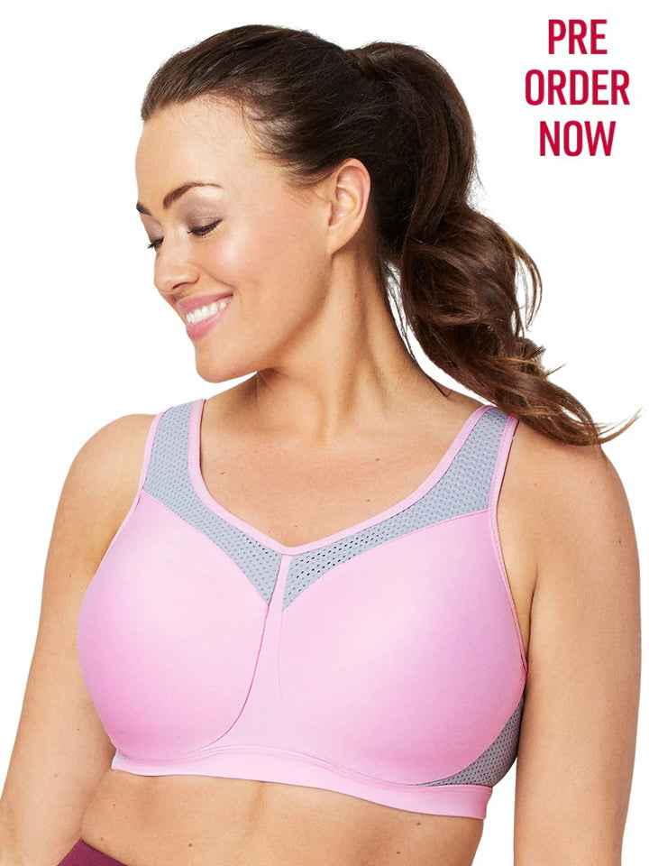 Glamorise Bra 9066 - High Impact Seamless Sports Bra - Pink