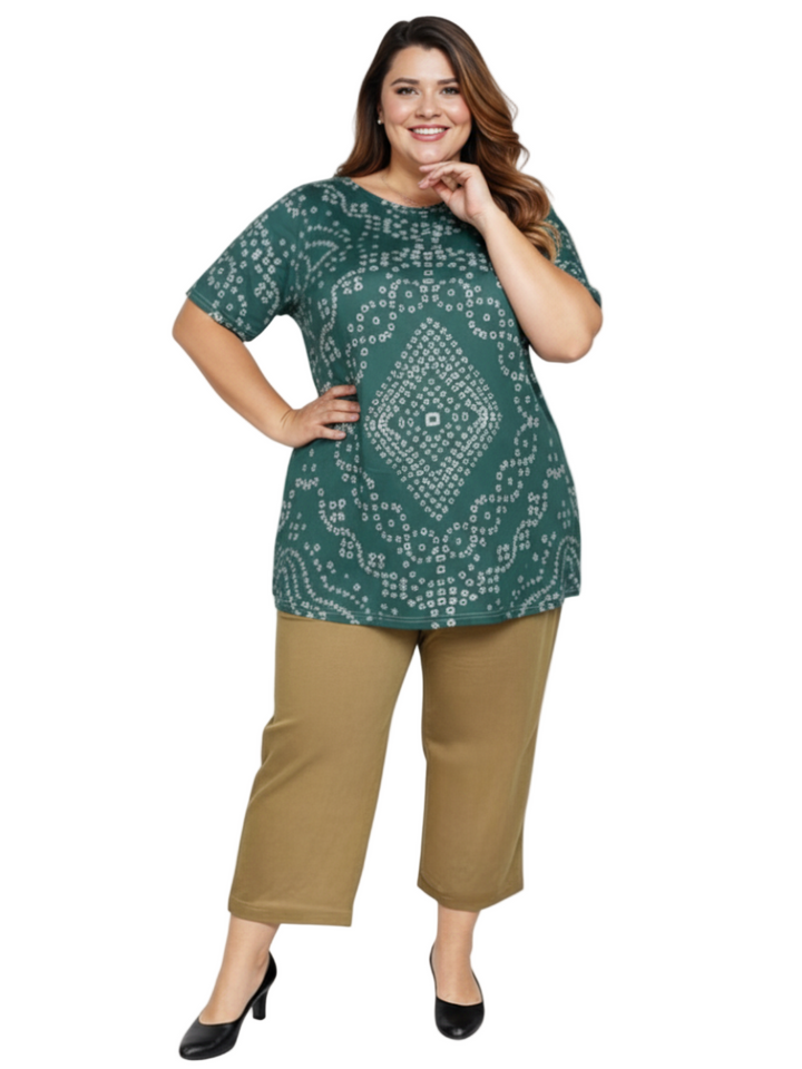 Holly Top - Green Print