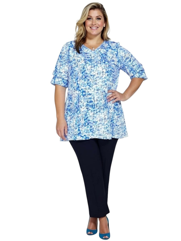 Indigo Top - Blue Print