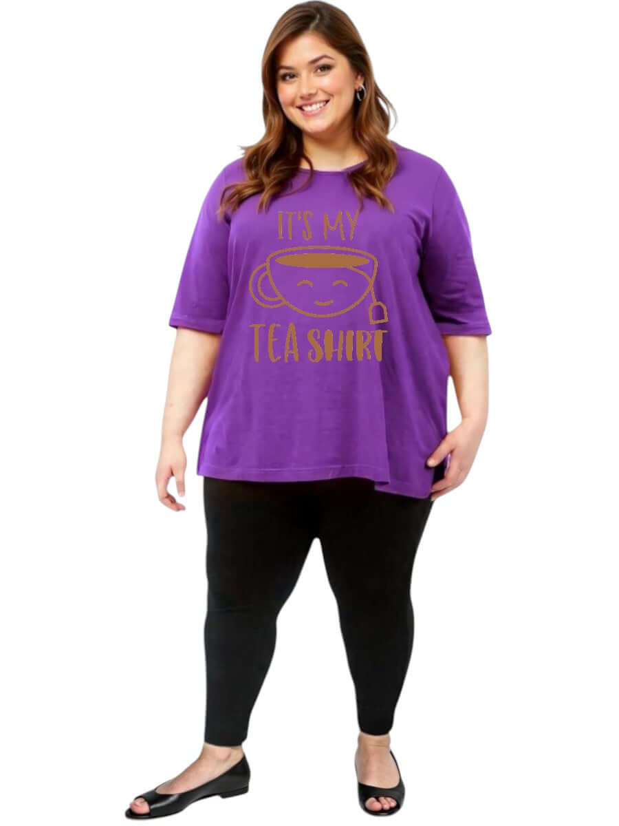It's my Tea Shirt - Custom Print Tee in a plus-size design, comfortable cotton blend, perfect for everyday wear.