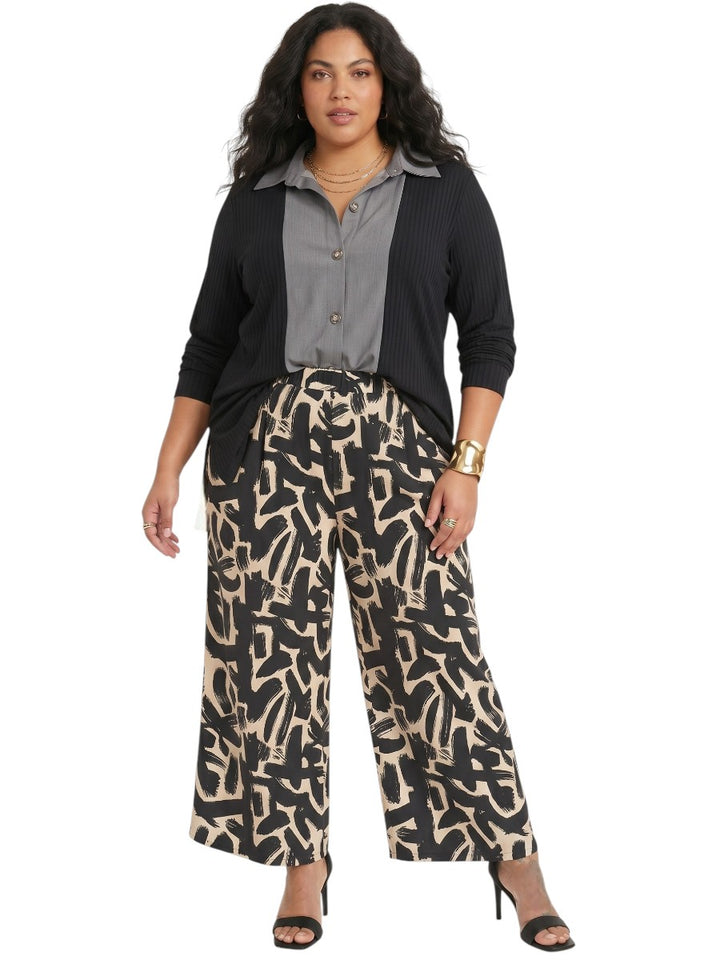 Johanna Pants - Black & Cream Print