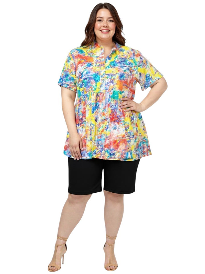 Journee Blouse - Yellow Print