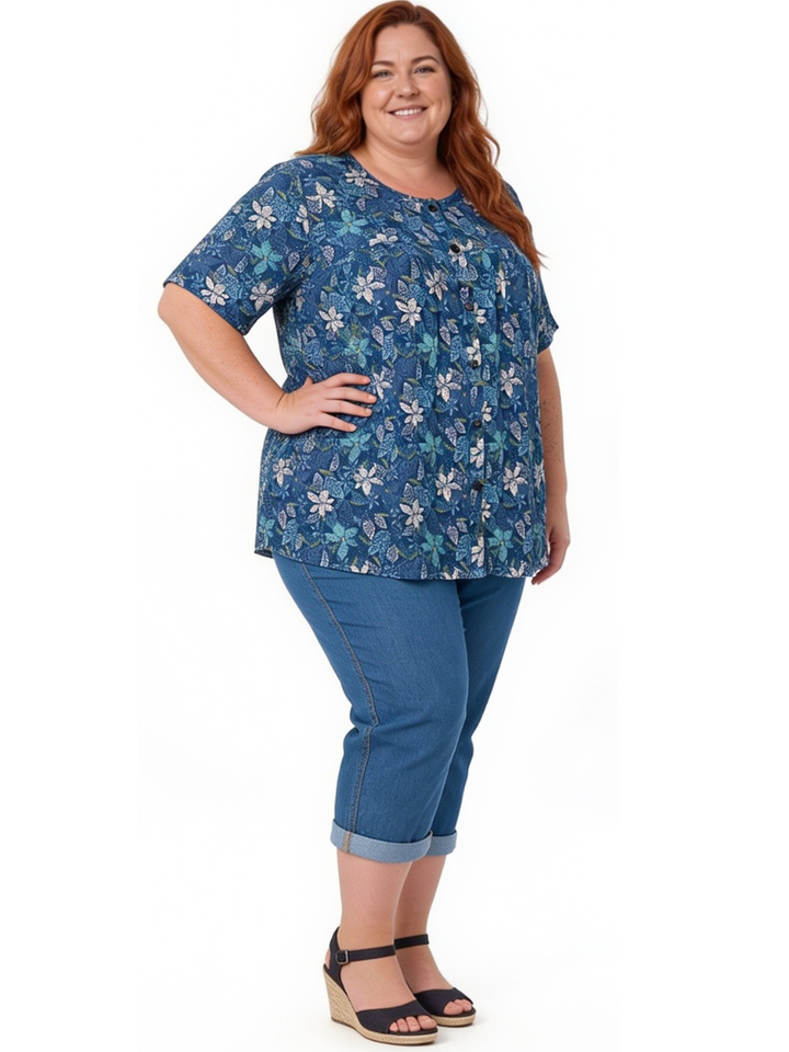 Krista Top - Blue Print
