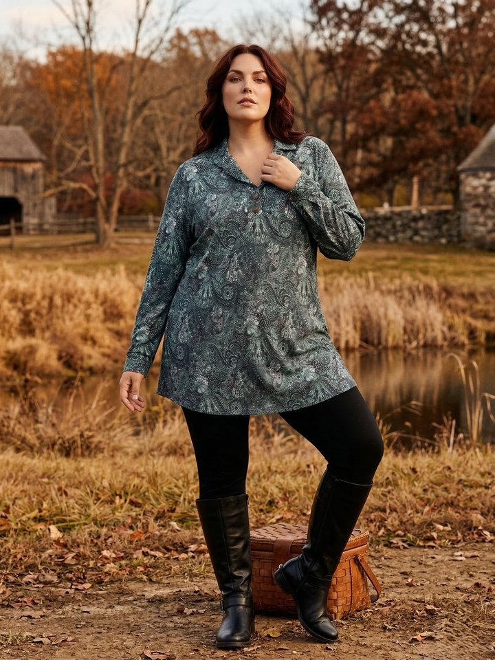 Lenox Jumper - Green Print