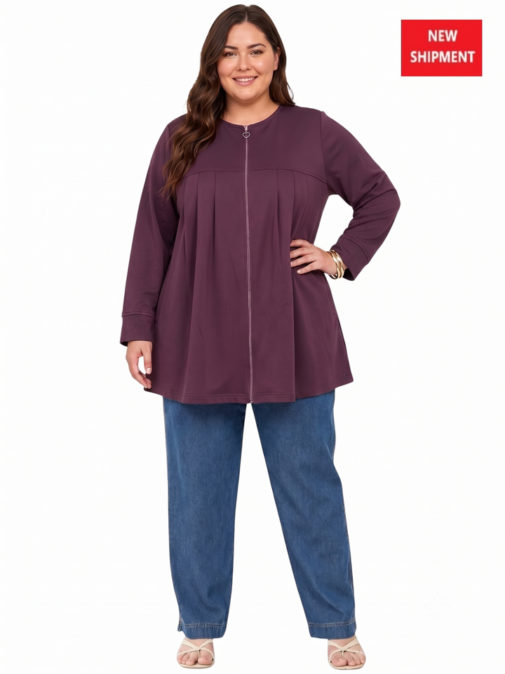 Lenora Fleece Jacket - Wine (no hood)