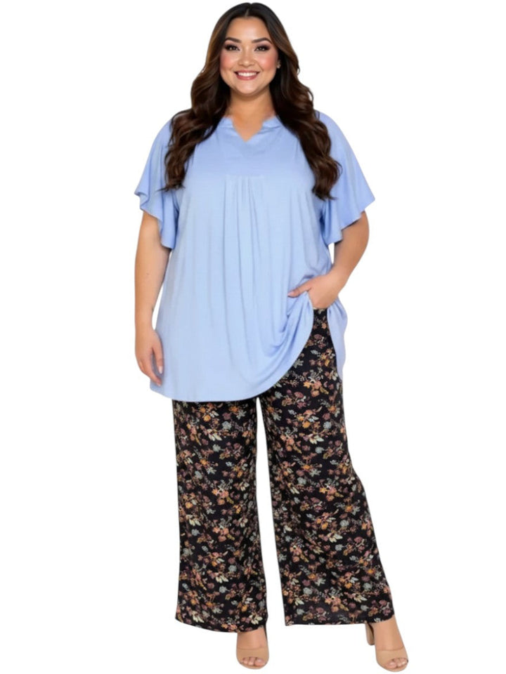 Octavia Pants - Navy Print