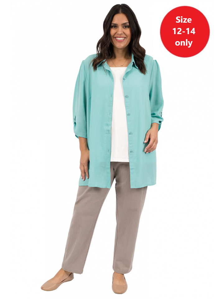 Echoes Classic Blouse - Teal**