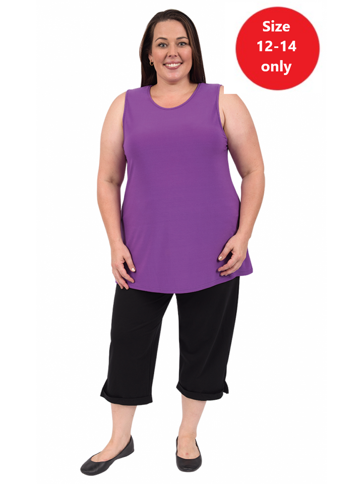 Round Neck Cami - Purple**