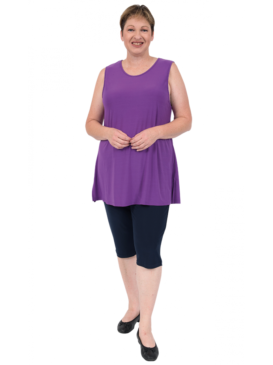 Round Neck Cami - Purple**