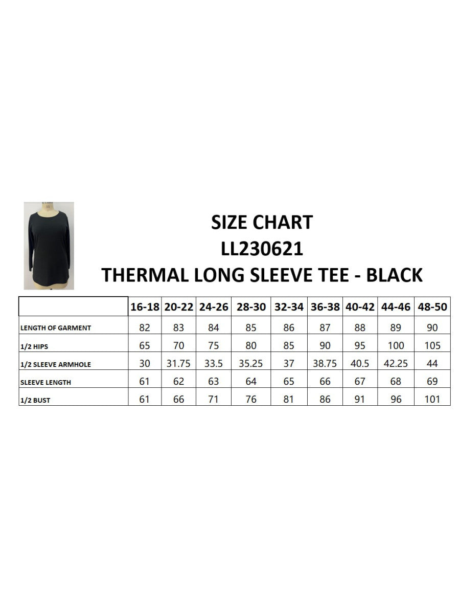 Thermal Long Sleeve Tee - Black