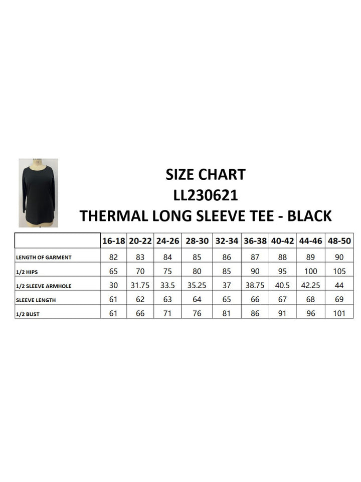 Thermal Long Sleeve Tee - Black*