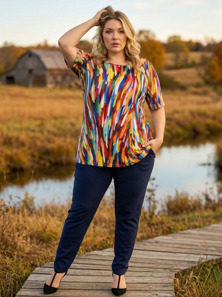 Mina Top - Multi Print