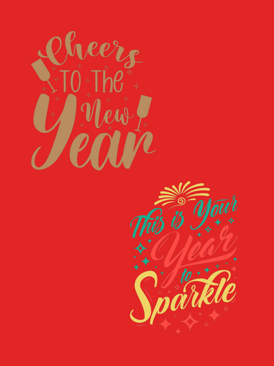 NEW YEAR Round Neck Tees - Cotton Spandex design features 'Cheers to the New Year' and 'This is Your Year to Sparkle' phrases.