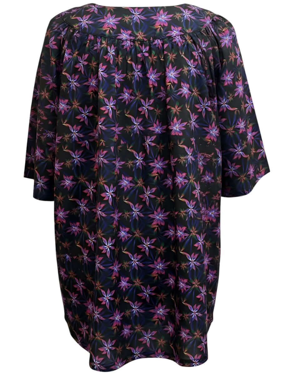 Women’s Plus Size Moonlit Flora Swim Rashi - Black Print featuring a floral design, perfect for sizes 16-50, by Dale & Waters.