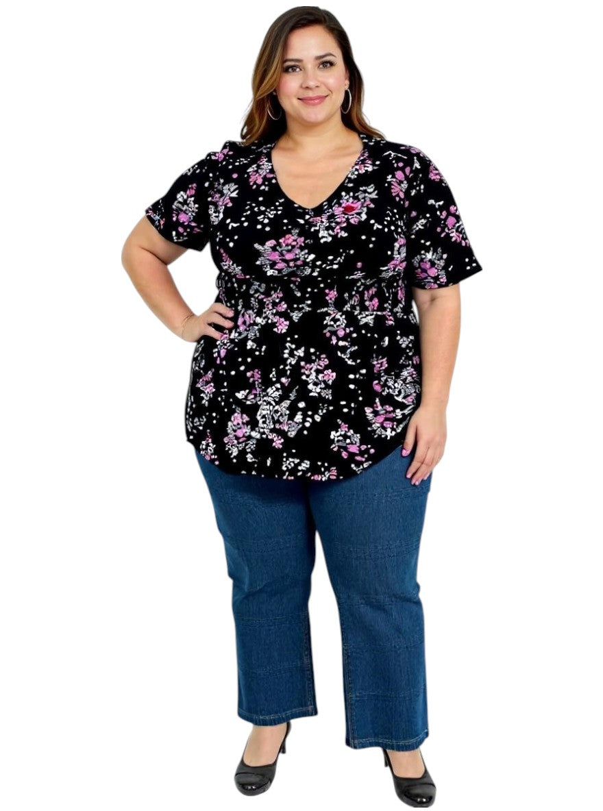 Sutton Top - Black Print