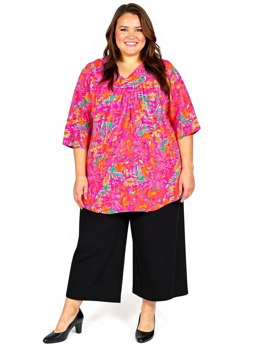 Bright Night Coulottes Capris - Black