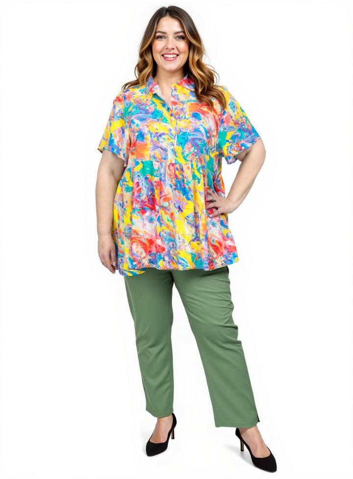 Journee Blouse - Yellow Print