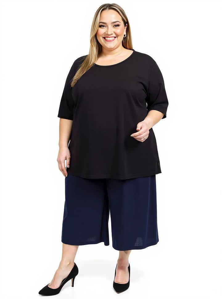 Bright Night Coulottes Capris - Navy