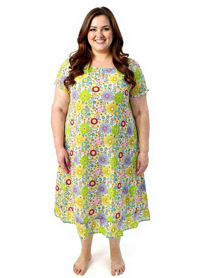 Annabelle Nightie - Cream Print