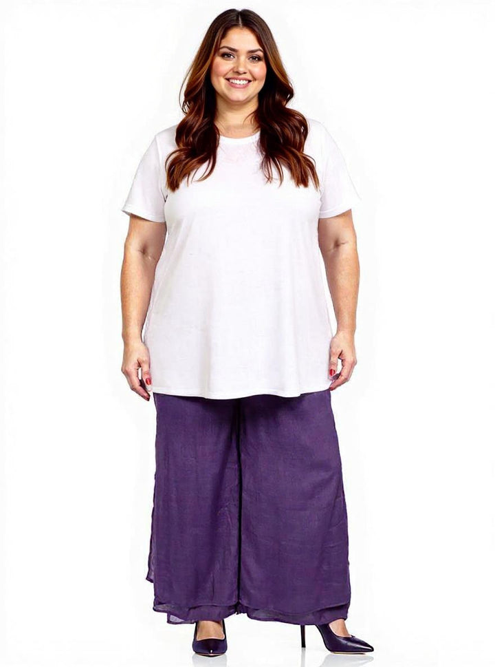 Linen Oak Pants - Purple*