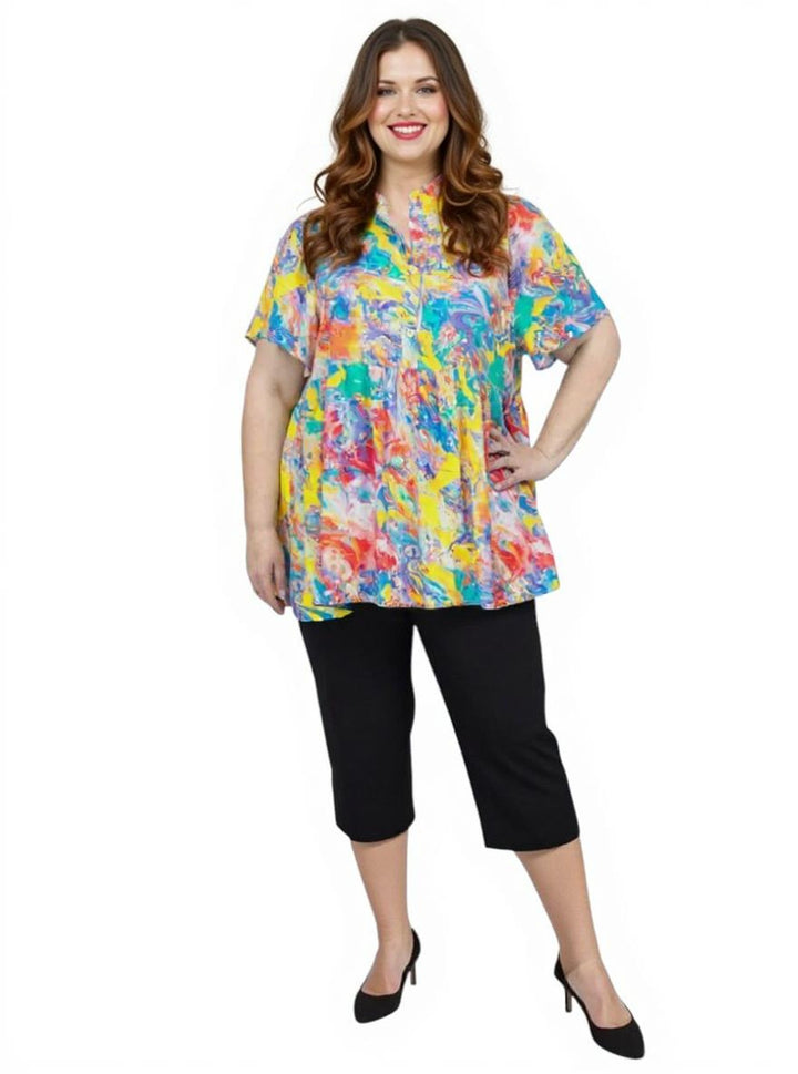 Journee Blouse - Yellow Print