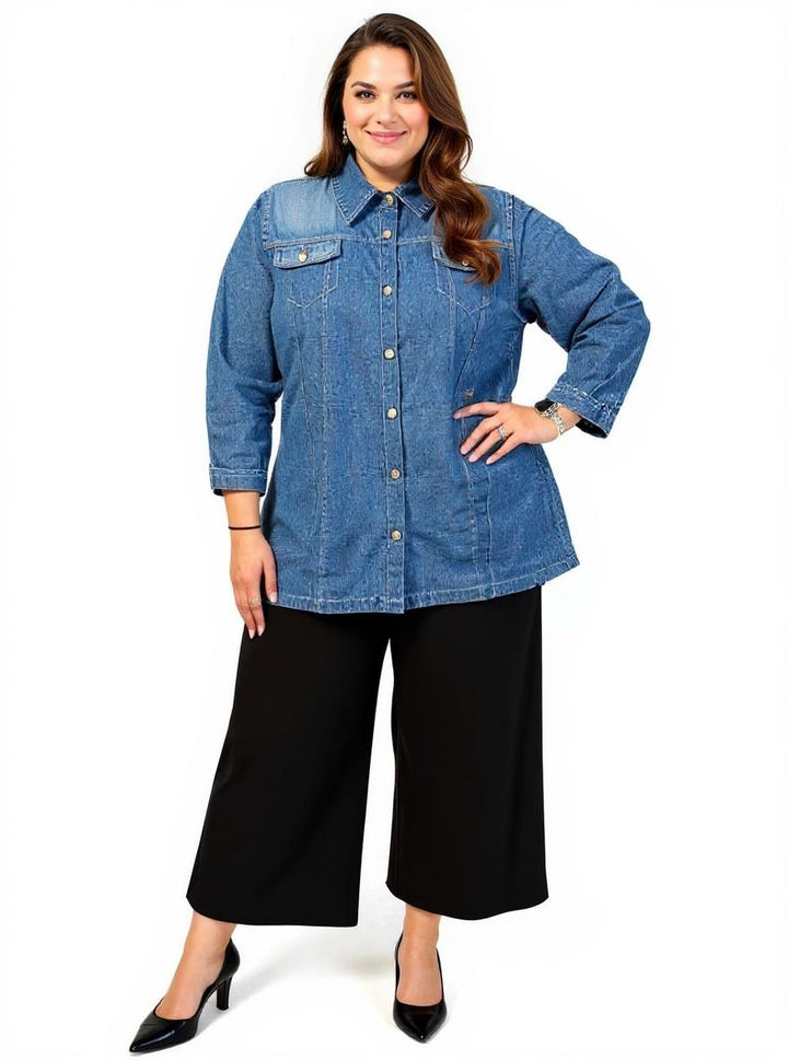 Bright Night Coulottes Capris - Black