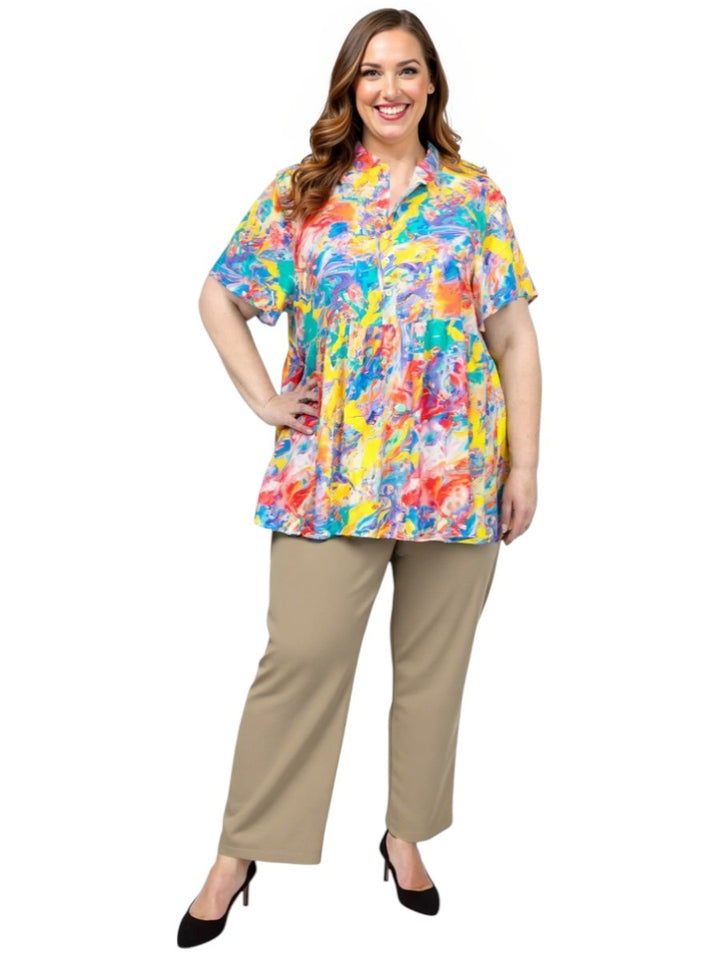 Journee Blouse - Yellow Print