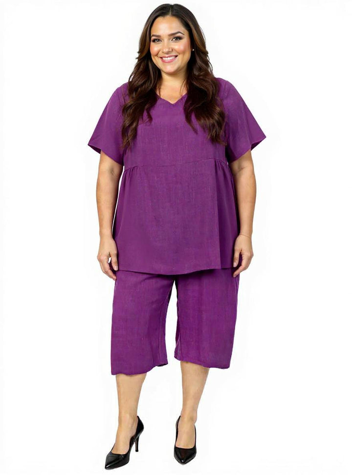 Darice Linen Capri - Midnight Purple*
