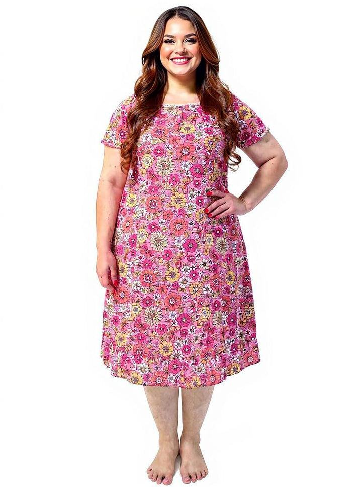 Annabelle Nightie - Pink Print