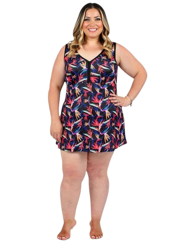 Royal Palm Swim Dress - Print*