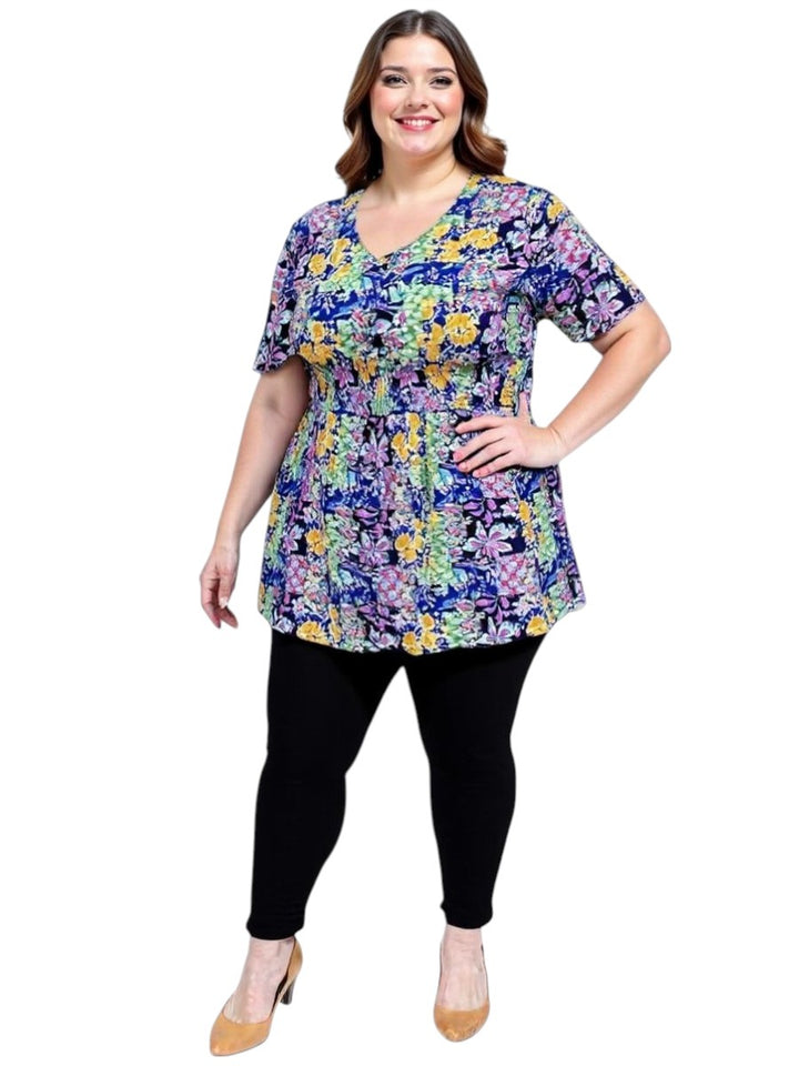 Sutton Top - Purple Print