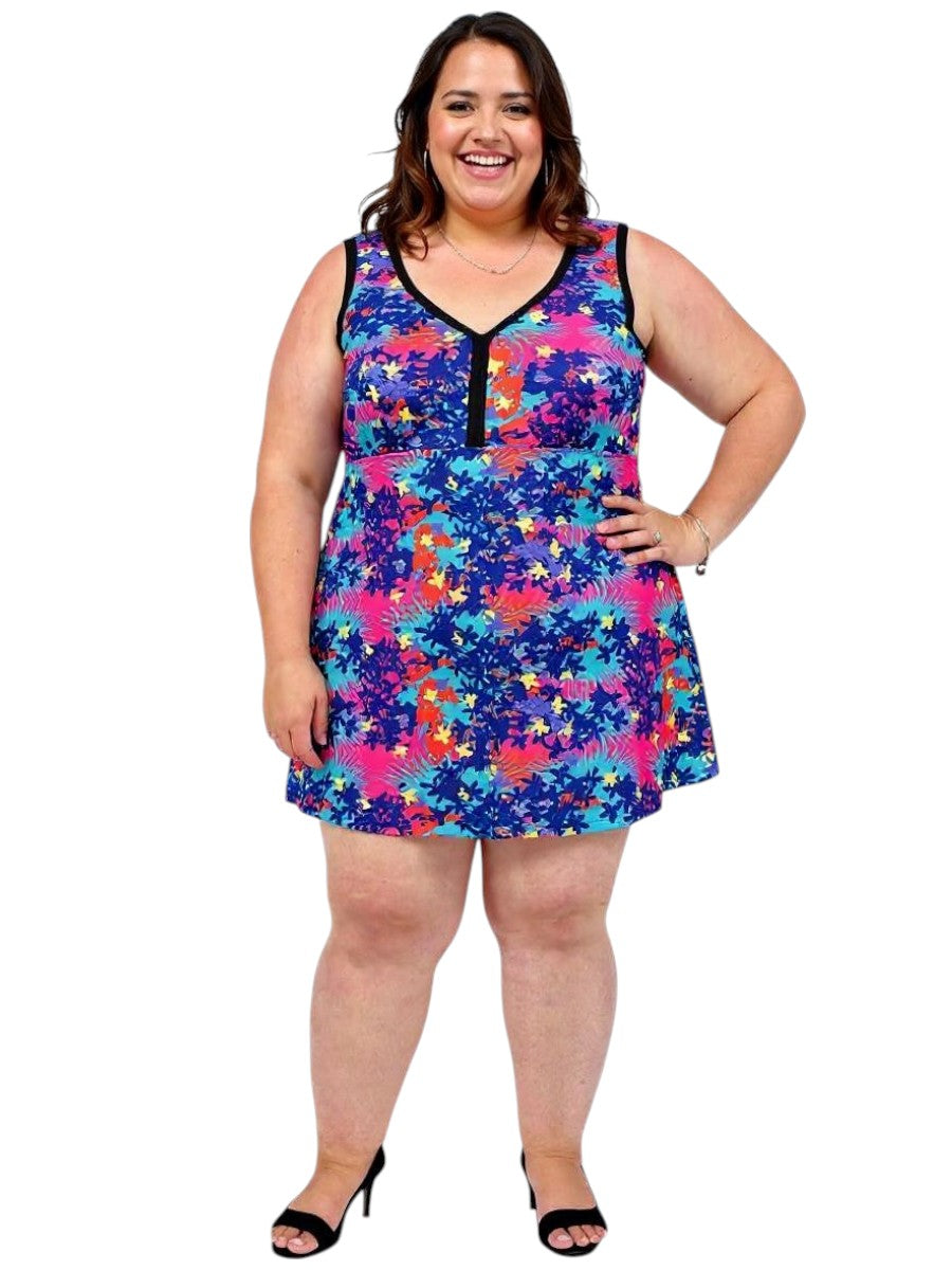 Sea Bed Swim Dress - Print**